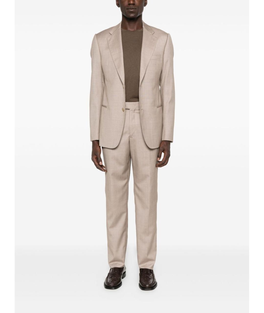 EMPORIO ARMANI Бежевый классический костюм, фото 3