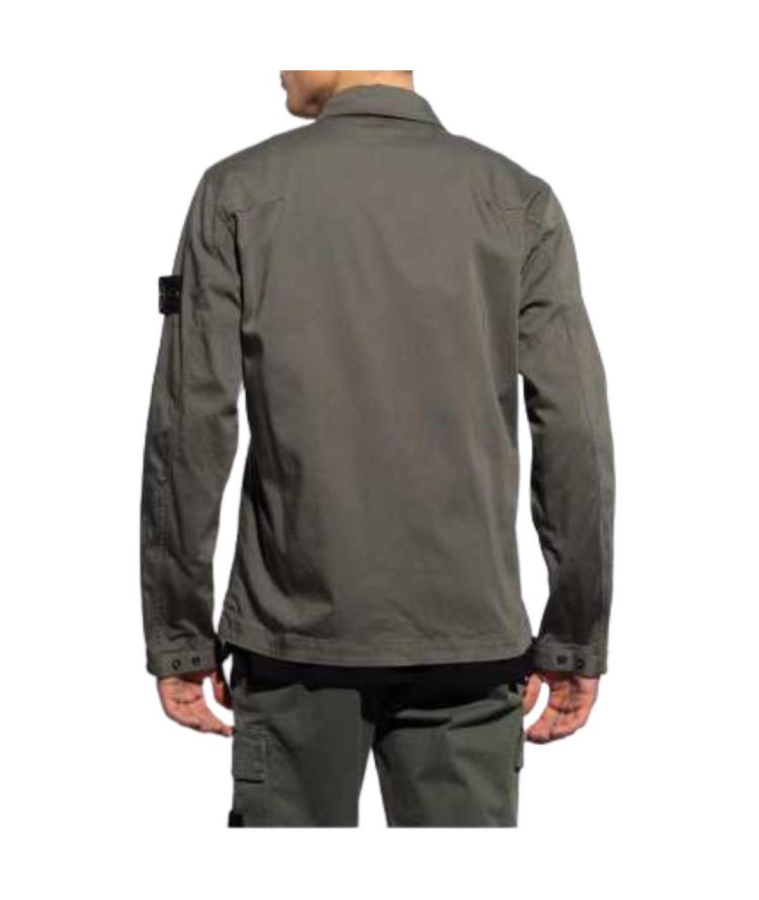 STONE ISLAND Серая хлопковая куртка, фото 5