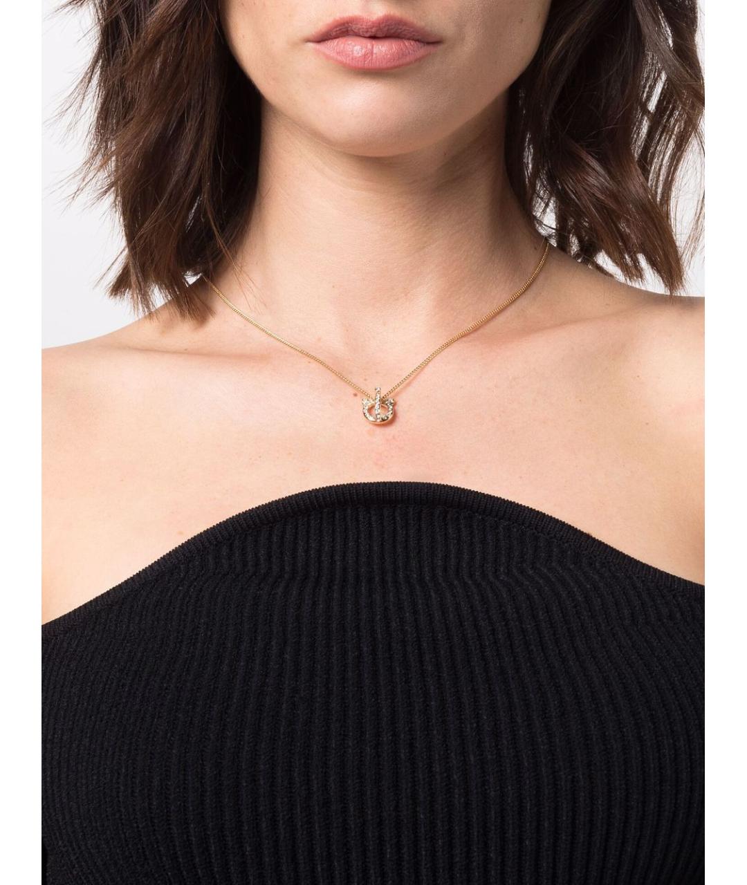 FERRAGAMO Золотое колье, фото 3