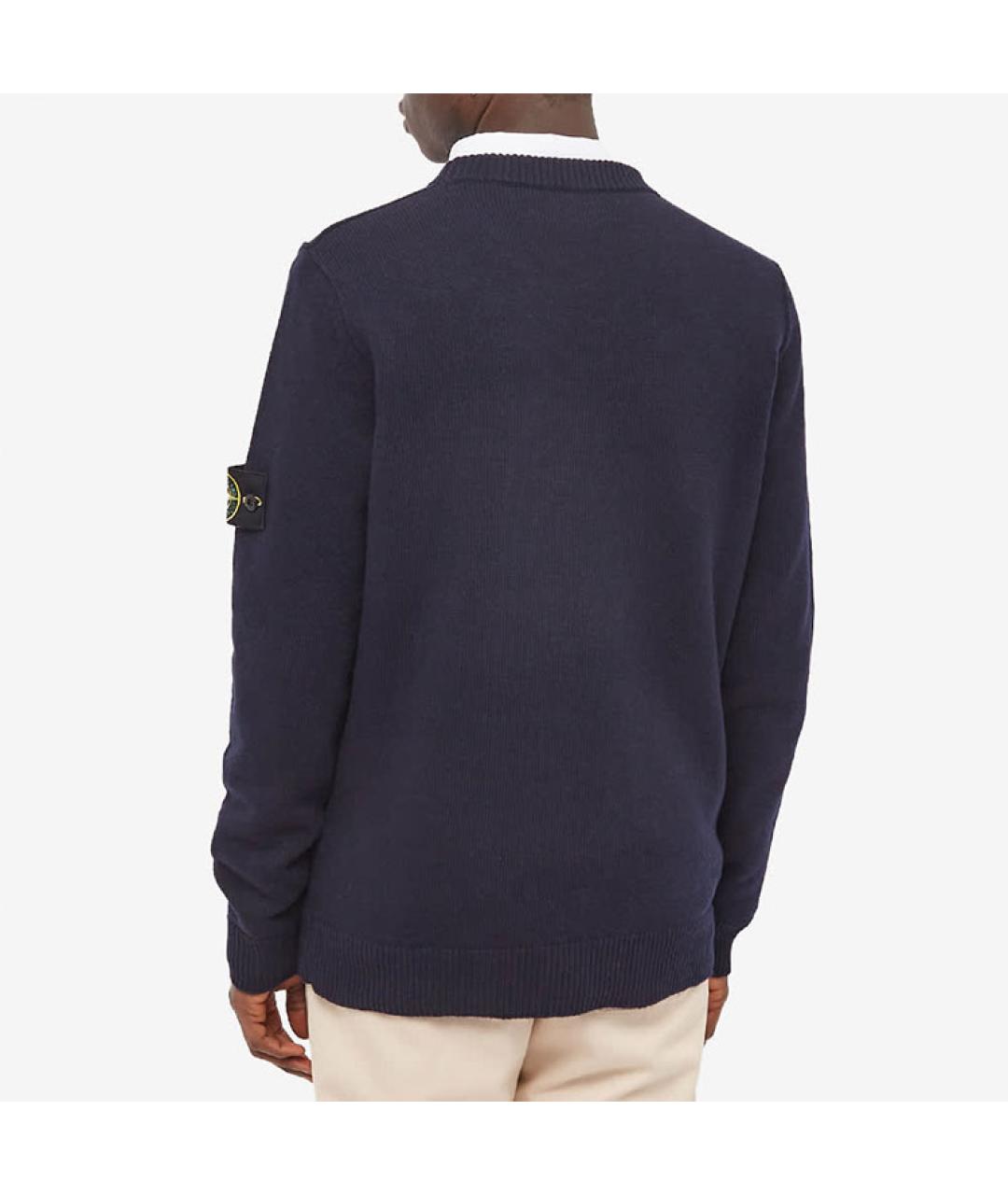STONE ISLAND Темно-синий джемпер / свитер, фото 4