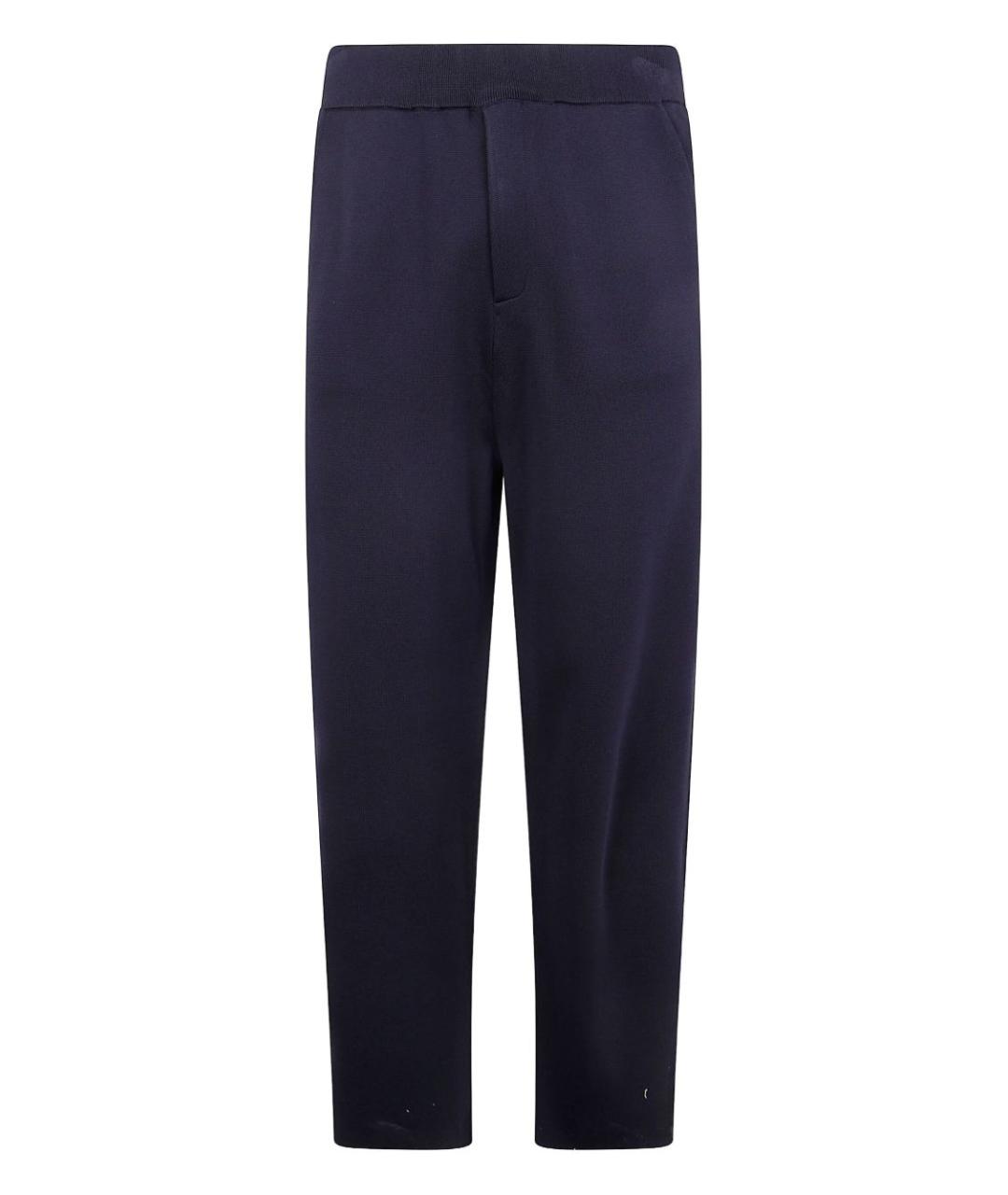 EMPORIO ARMANI Темно-синие повседневные брюки, фото 1