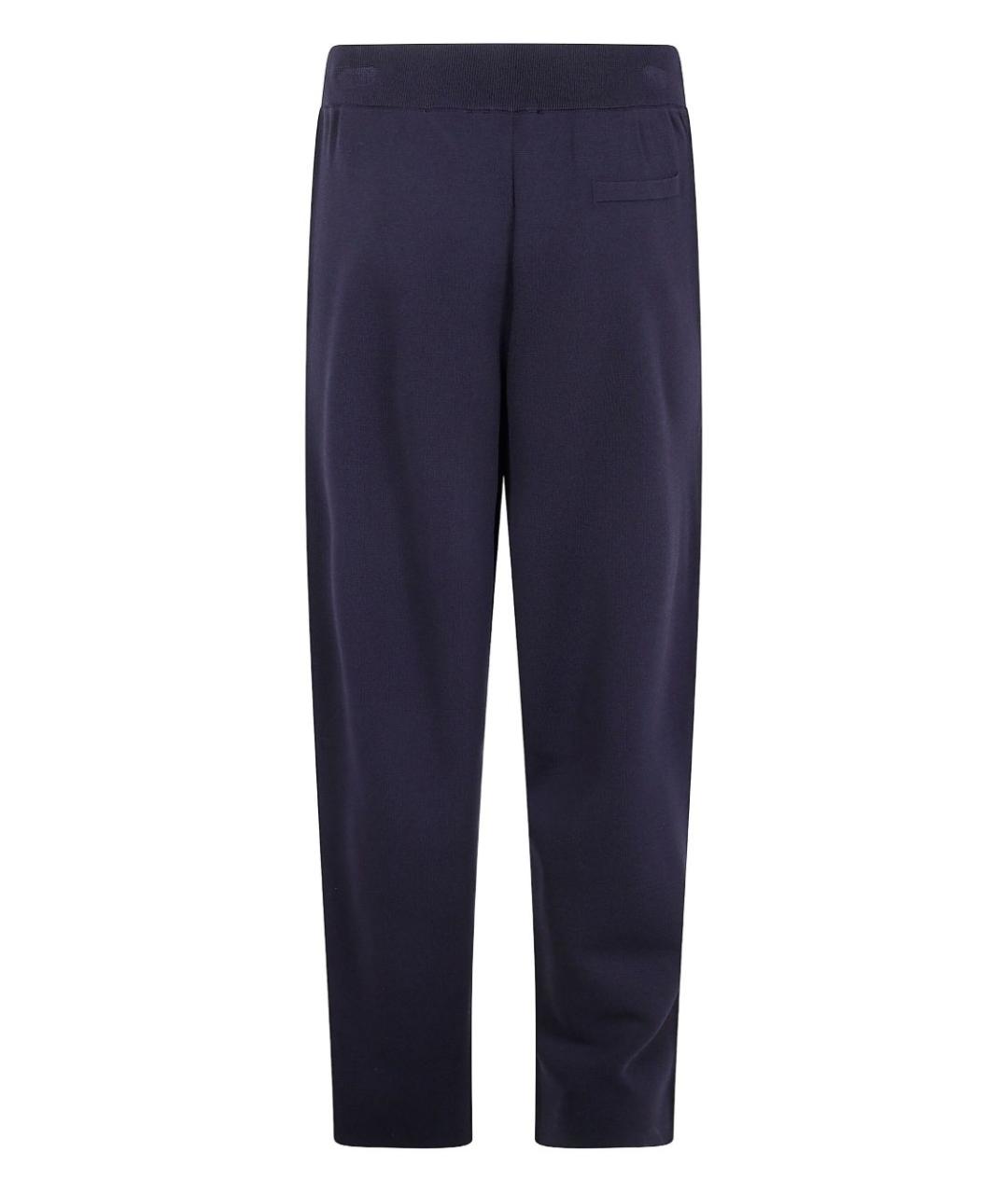 EMPORIO ARMANI Темно-синие повседневные брюки, фото 2