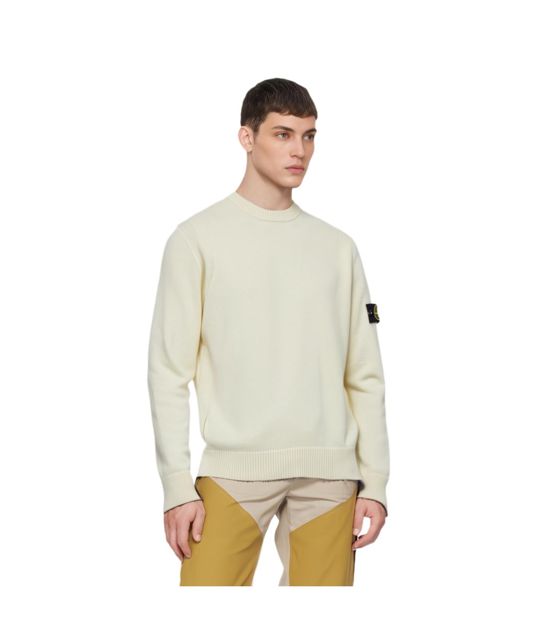 STONE ISLAND Белый джемпер / свитер, фото 3