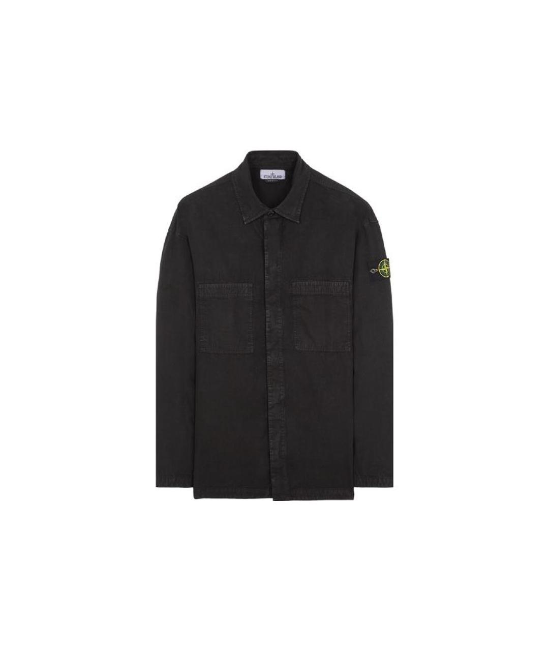STONE ISLAND Черная хлопковая кэжуал рубашка, фото 6