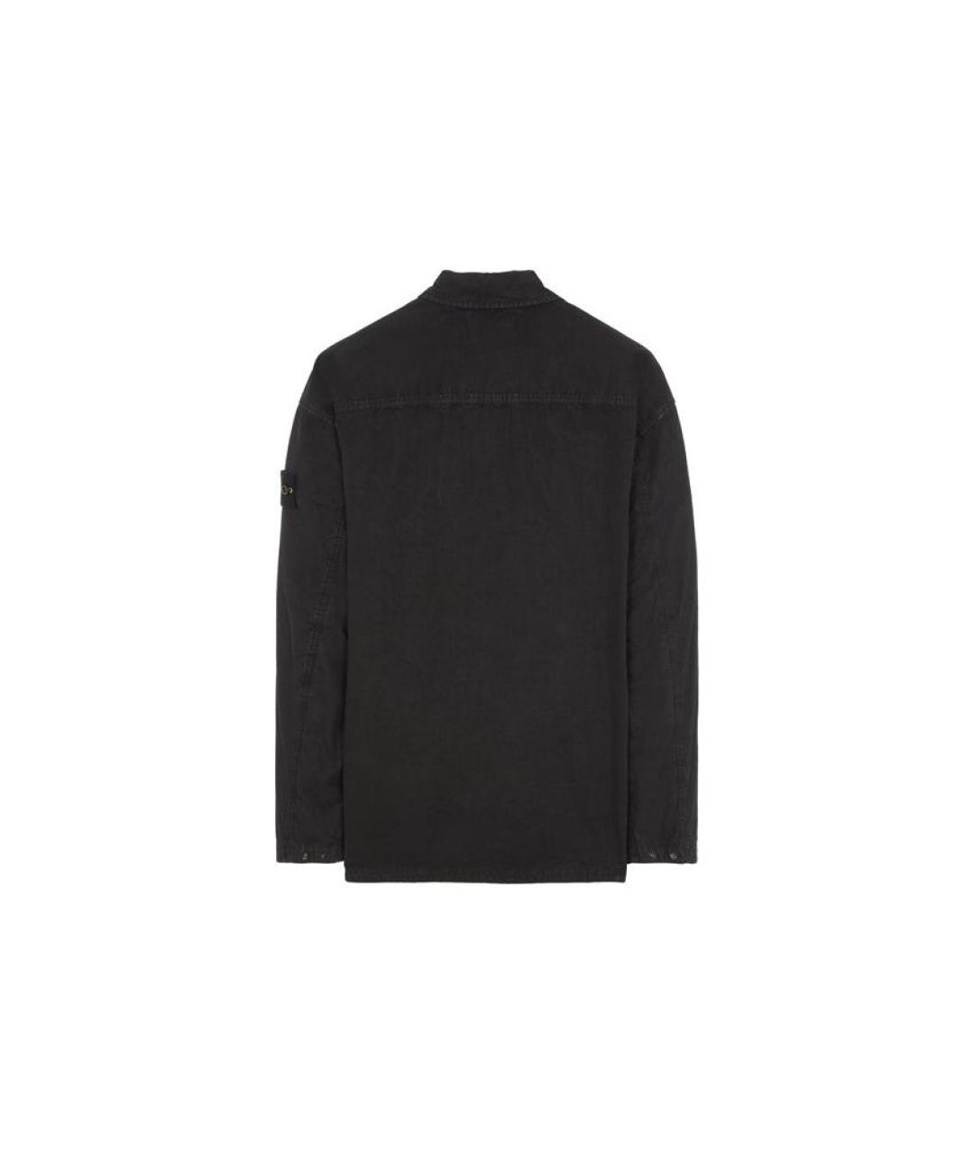 STONE ISLAND Черная хлопковая кэжуал рубашка, фото 2