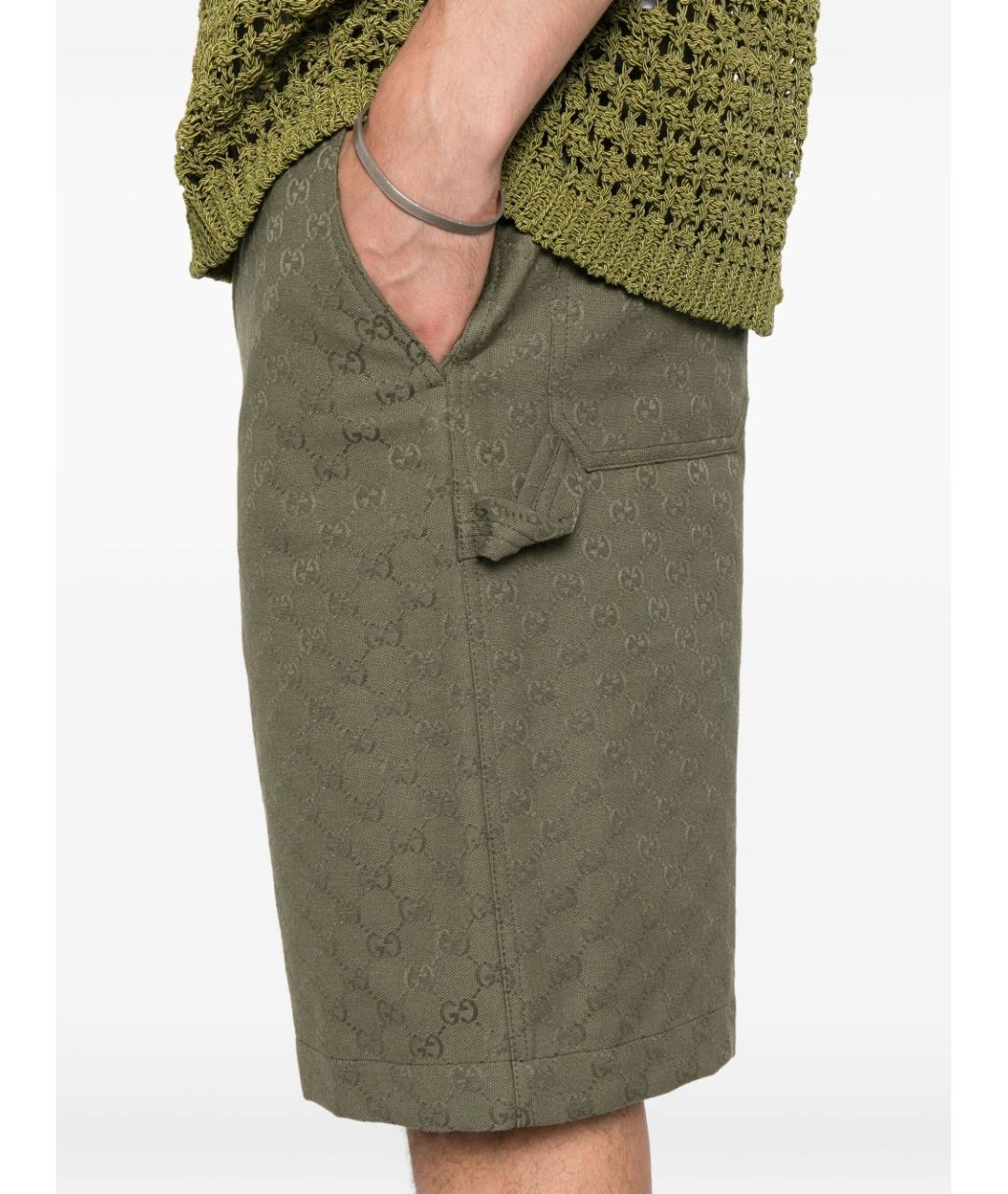 GUCCI Зеленые шорты, фото 2
