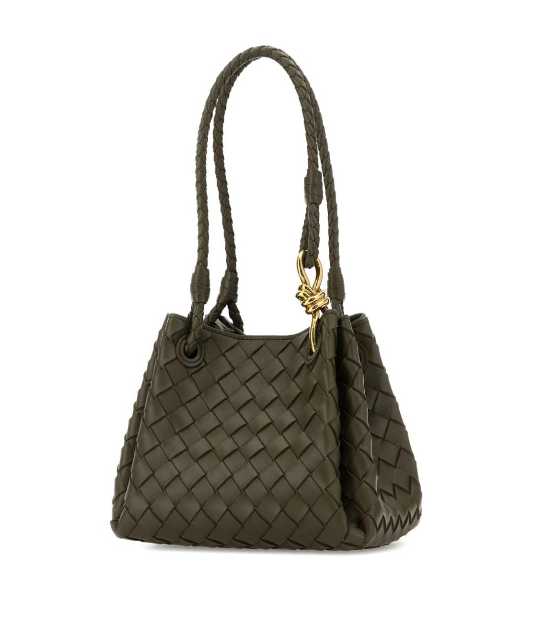 BOTTEGA VENETA Зеленая кожаная сумка тоут, фото 2