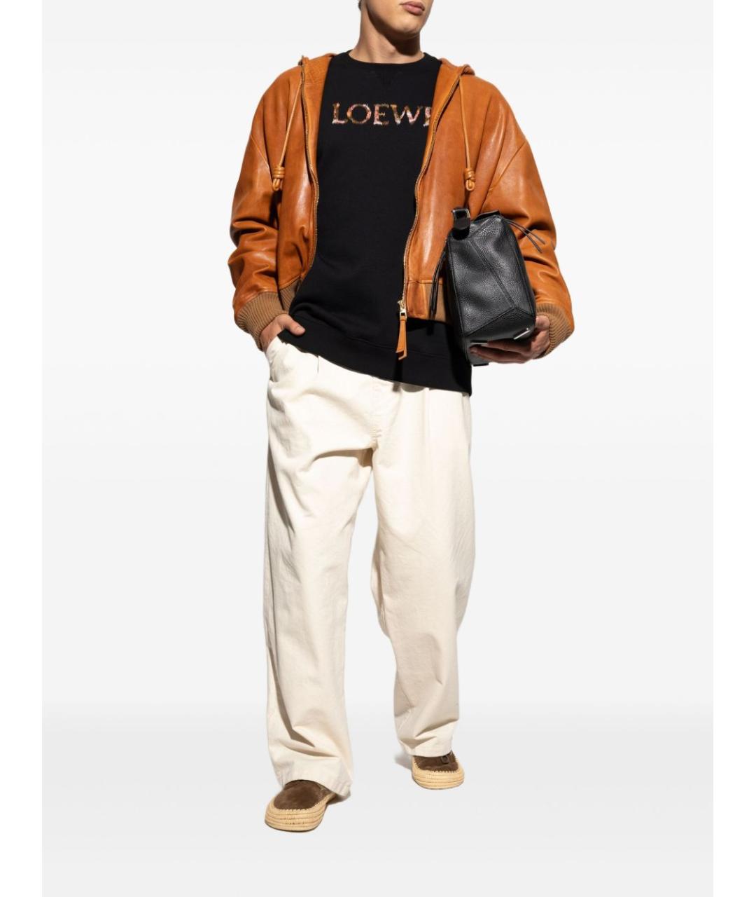 LOEWE Коричневая кожаная куртка, фото 4