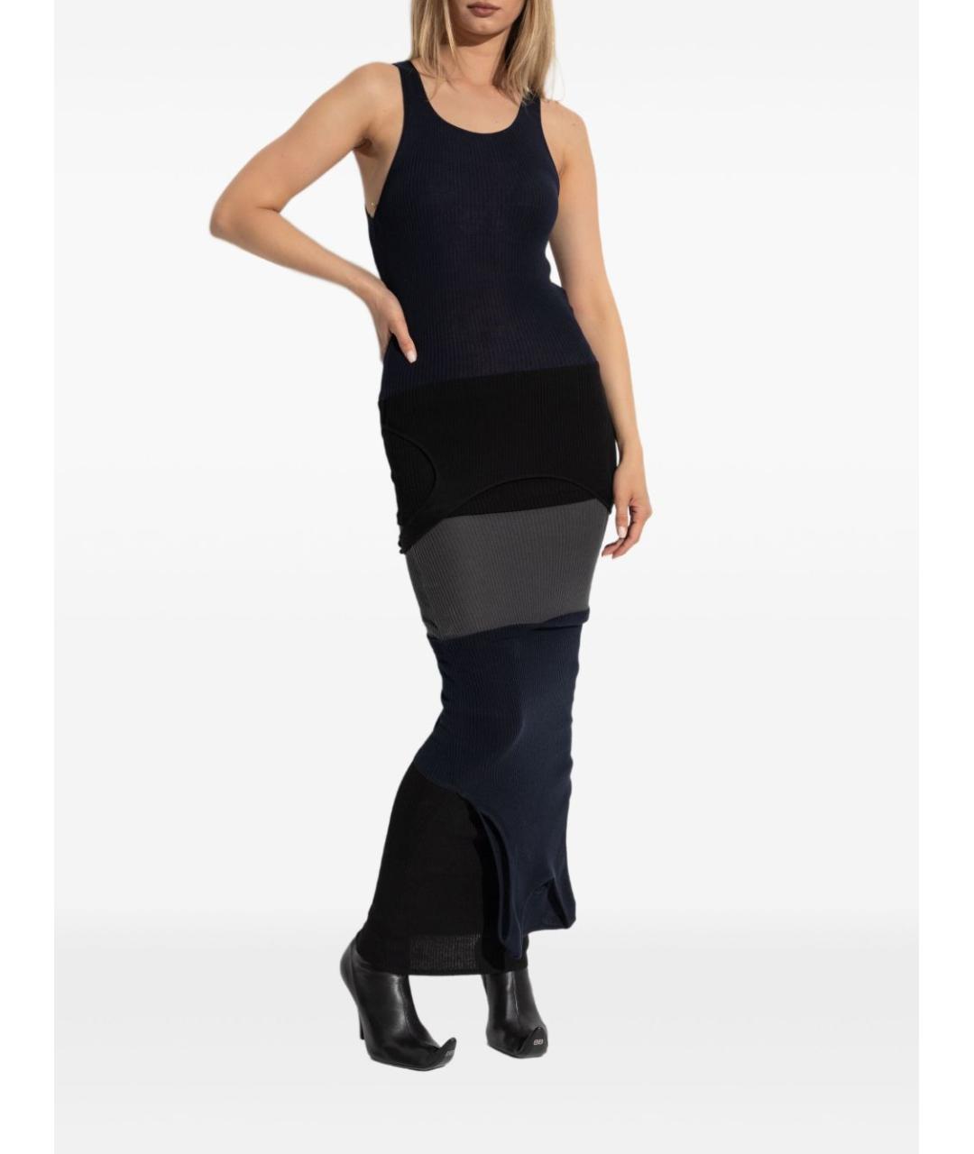 BALENCIAGA Черное хлопковое повседневное платье, фото 4