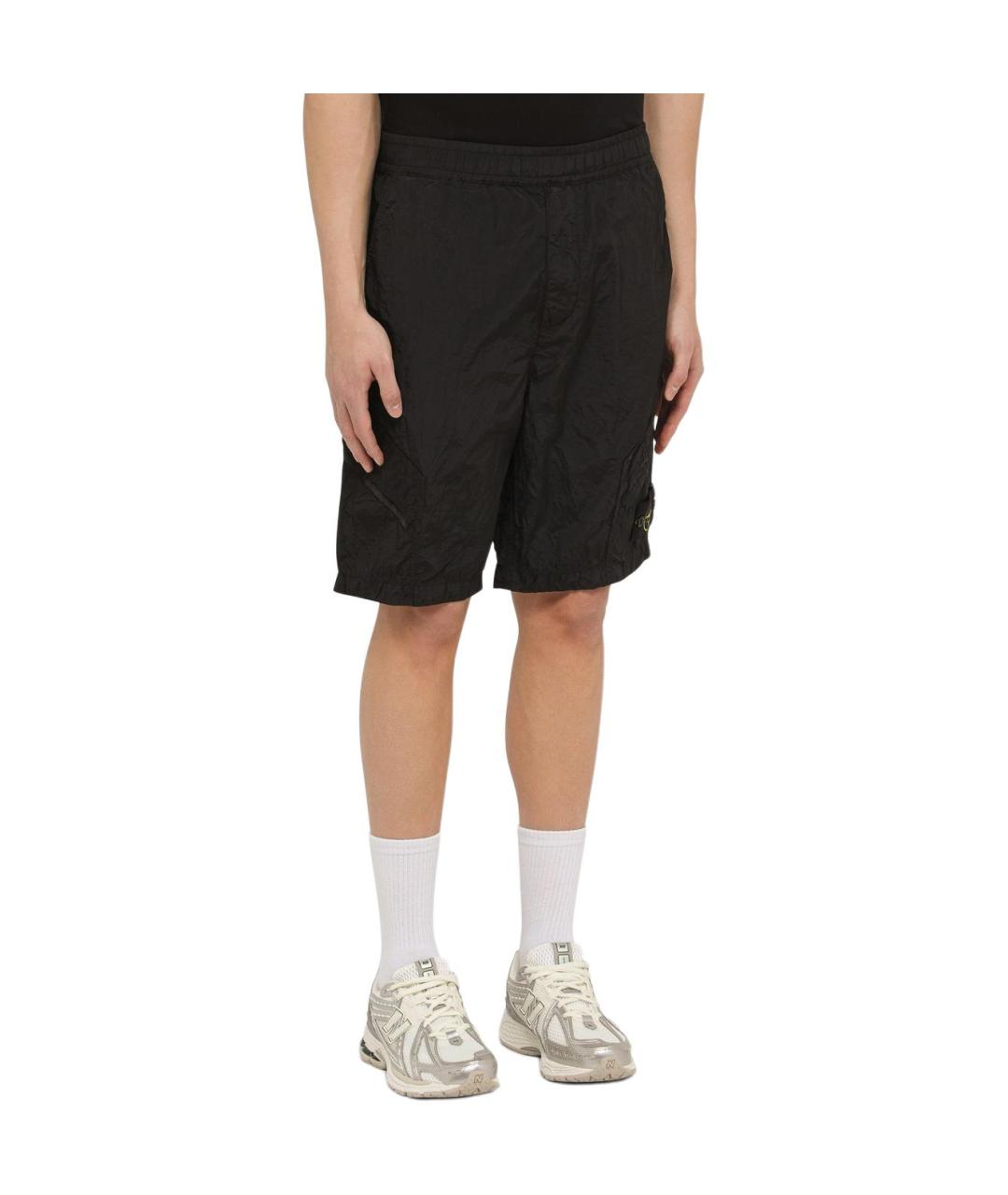 STONE ISLAND Черные шорты, фото 2
