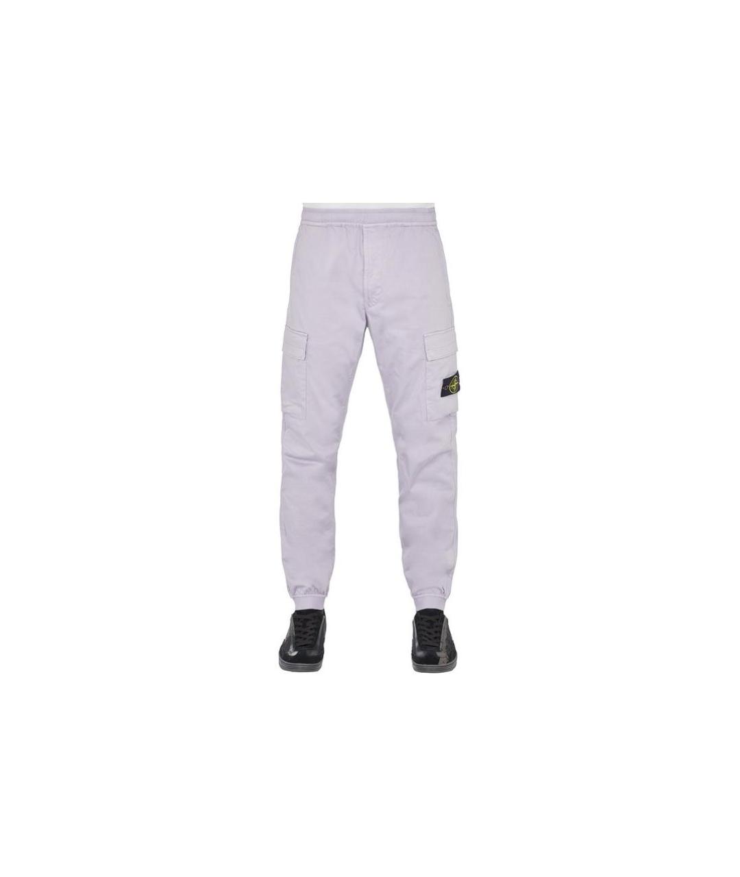 STONE ISLAND Фиолетовые повседневные брюки, фото 3