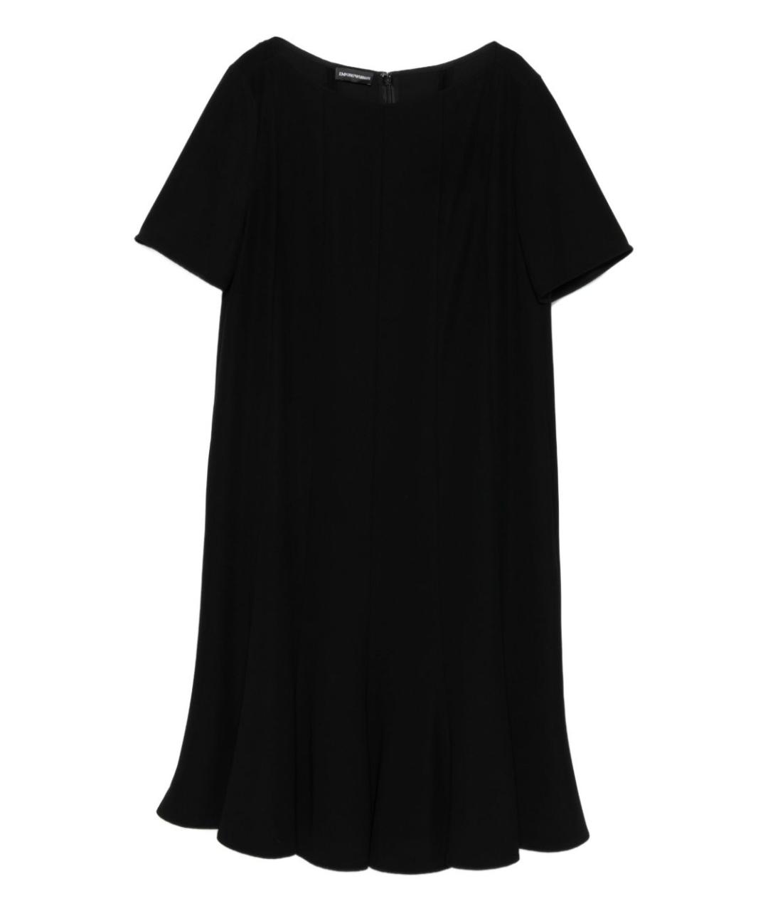 EMPORIO ARMANI Черное полиэстеровое платье, фото 1