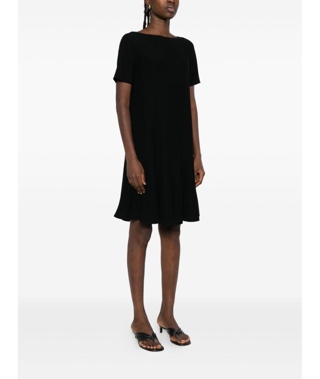 EMPORIO ARMANI Черное полиэстеровое платье, фото 3