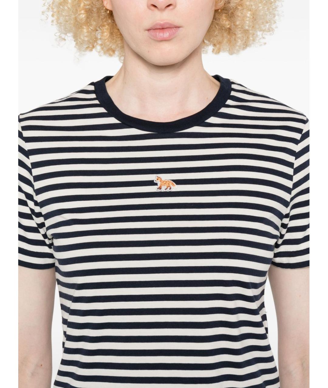 MAISON KITSUNE Темно-синяя футболка, фото 4