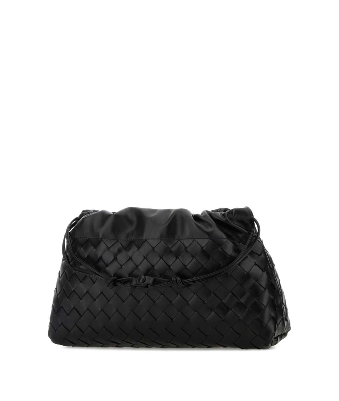BOTTEGA VENETA Черная кожаная сумка через плечо, фото 2