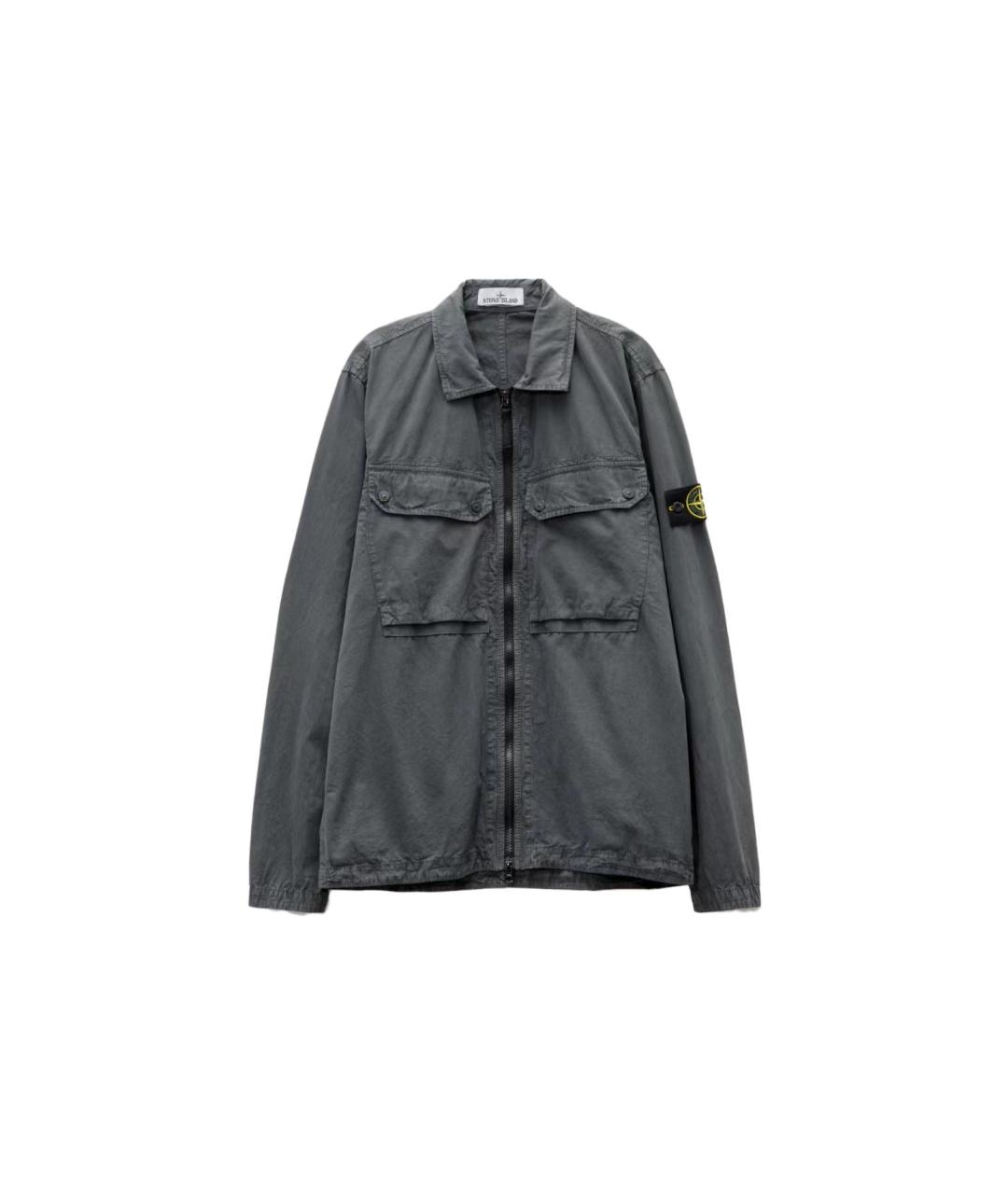 STONE ISLAND Серая кэжуал рубашка, фото 1
