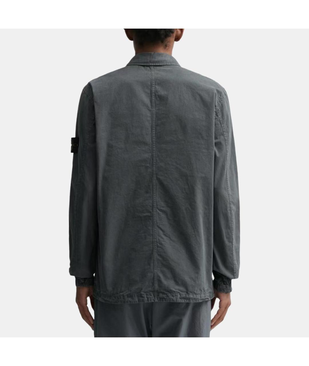 STONE ISLAND Серая кэжуал рубашка, фото 3