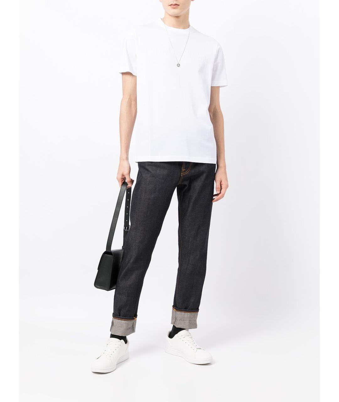 EMPORIO ARMANI Белая хлопковая футболка, фото 5