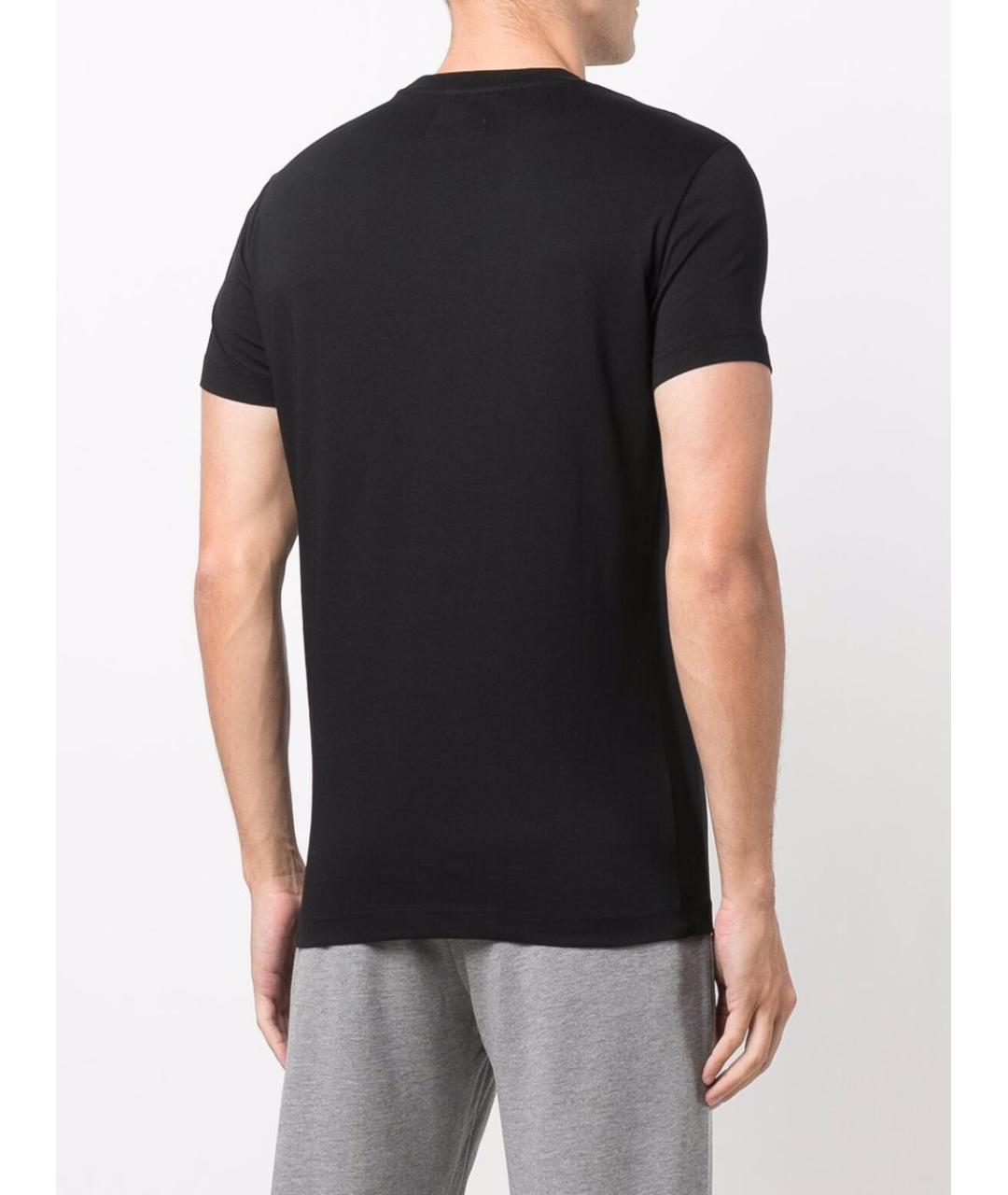 EMPORIO ARMANI Черная хлопковая футболка, фото 4