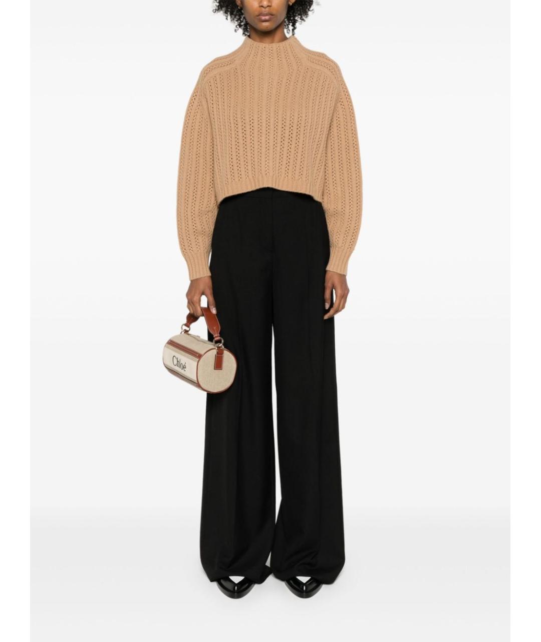 MAX MARA Бежевый кашемировый джемпер / свитер, фото 3