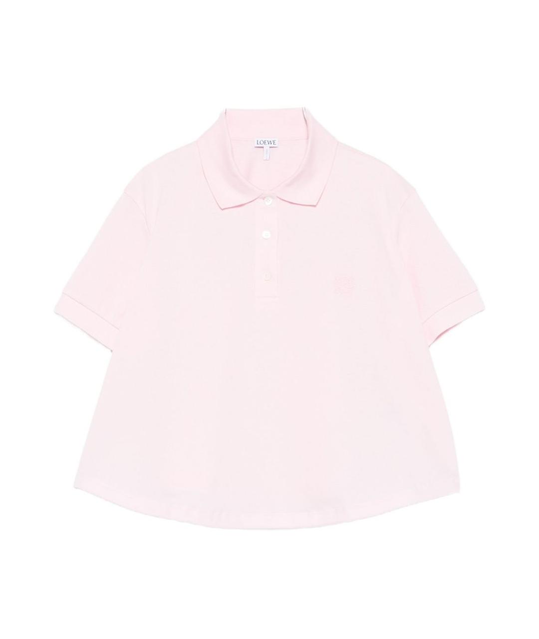 LOEWE Розовая хлопковая футболка, фото 1