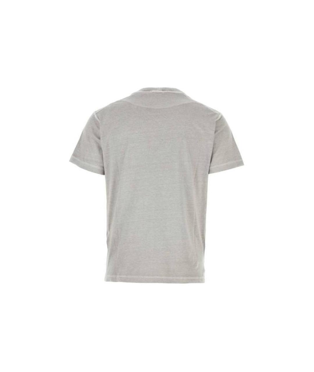 STONE ISLAND Серая хлопковая футболка, фото 2