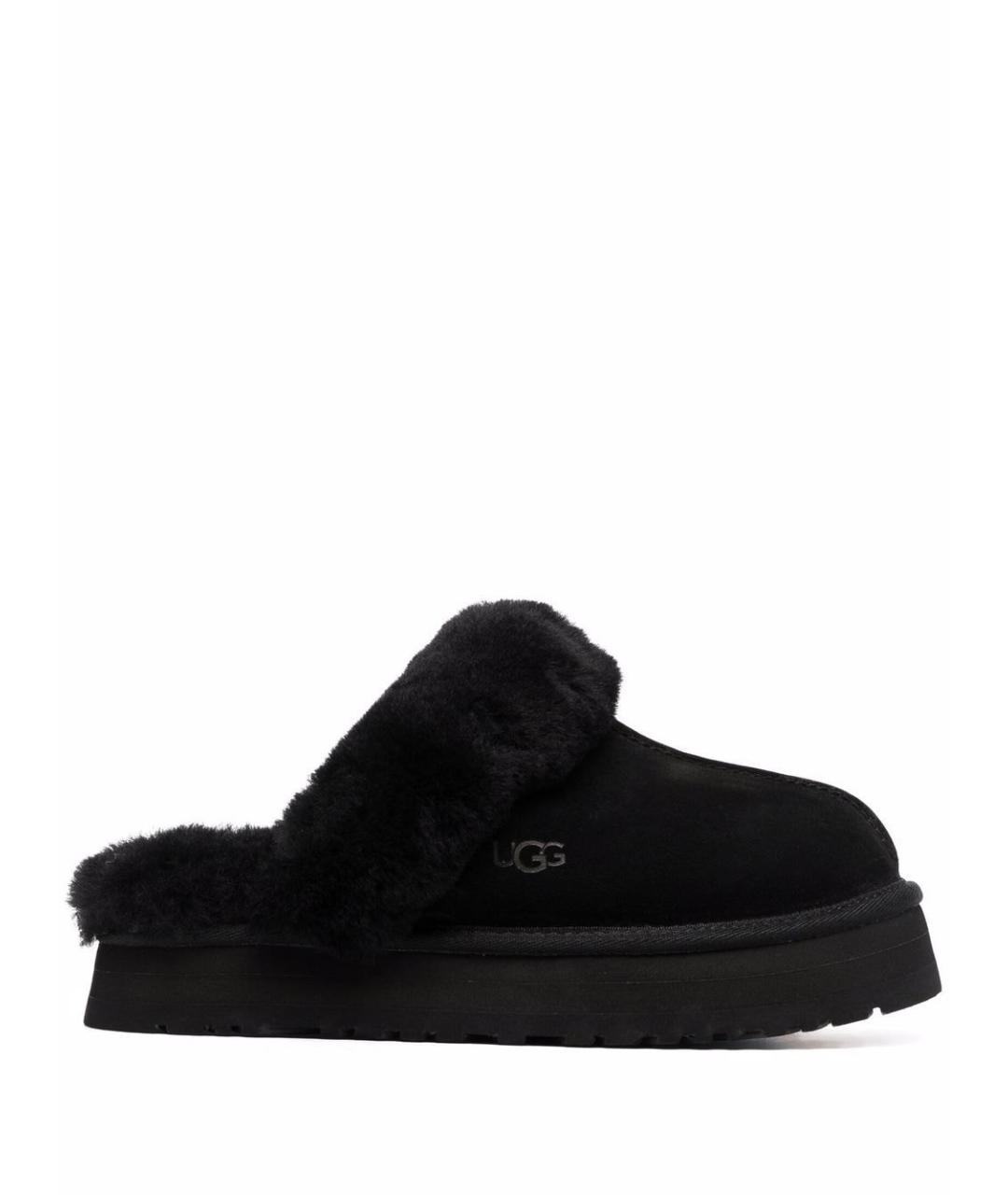 UGG AUSTRALIA Черные замшевые сабо, фото 1