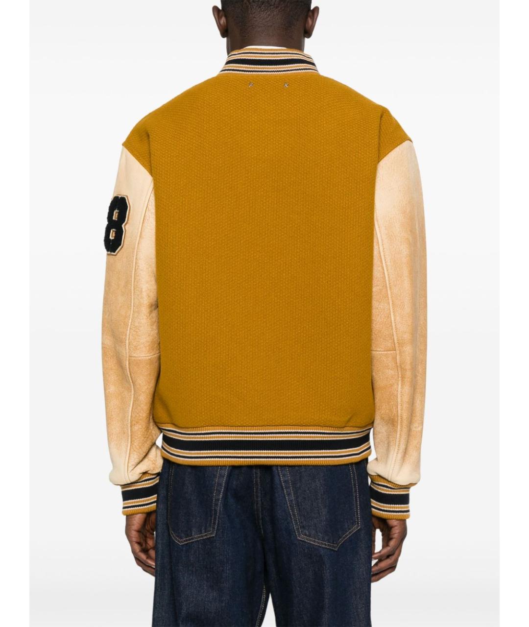GOLDEN GOOSE DELUXE BRAND Горчичная шерстяная куртка, фото 3