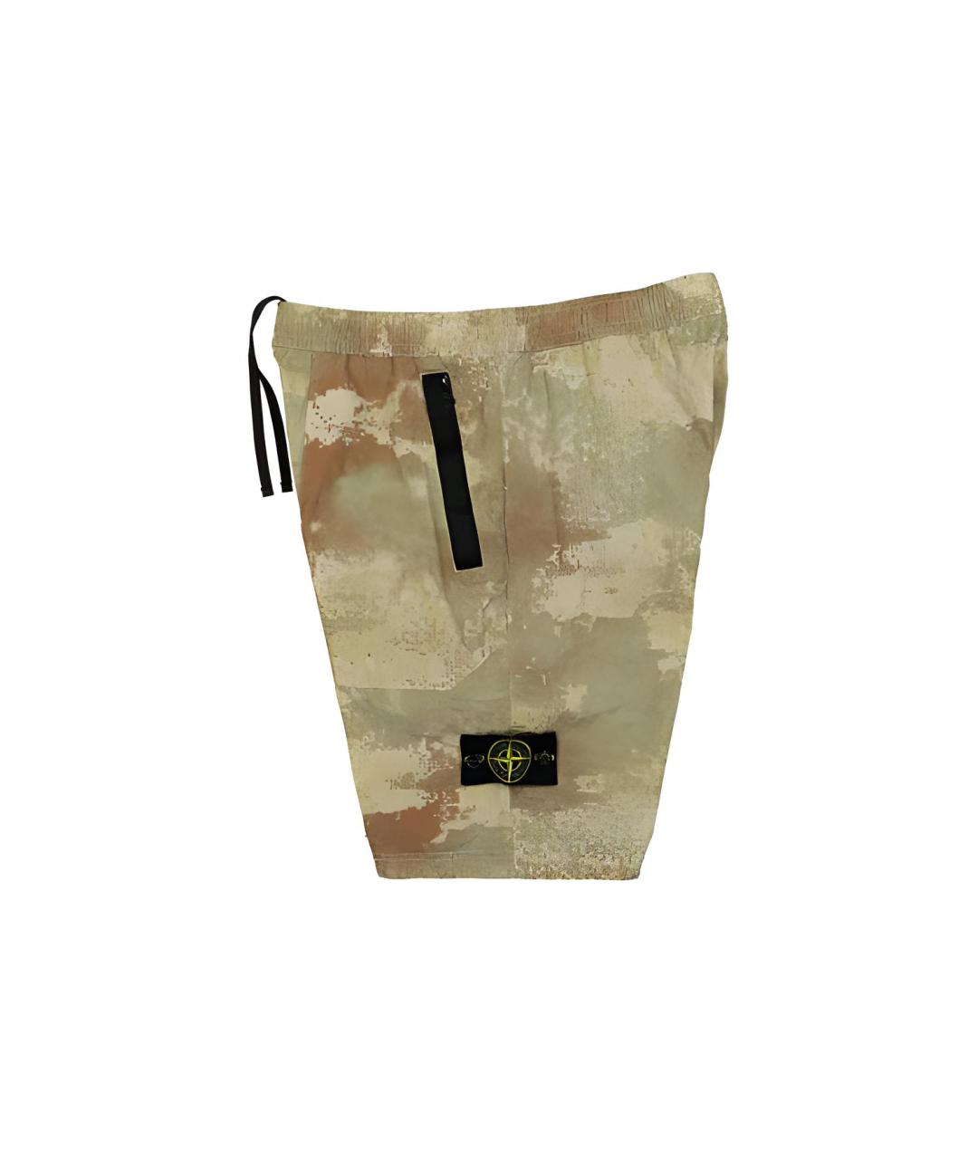 STONE ISLAND Зеленые шорты, фото 3