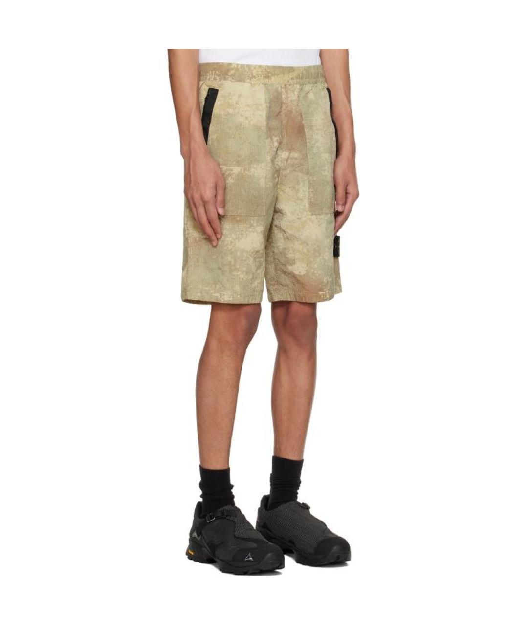 STONE ISLAND Зеленые шорты, фото 5