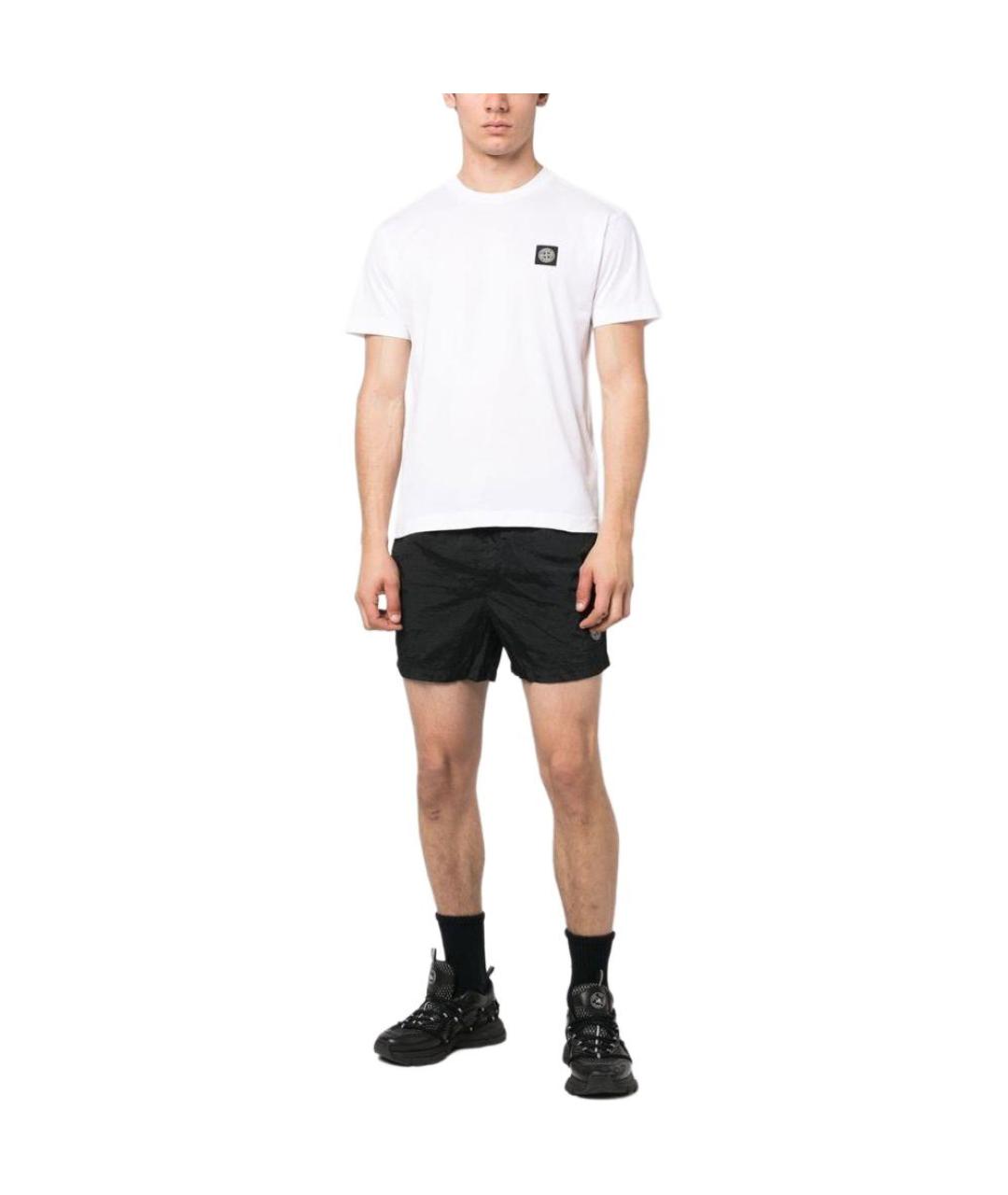 STONE ISLAND Черные шорты, фото 5