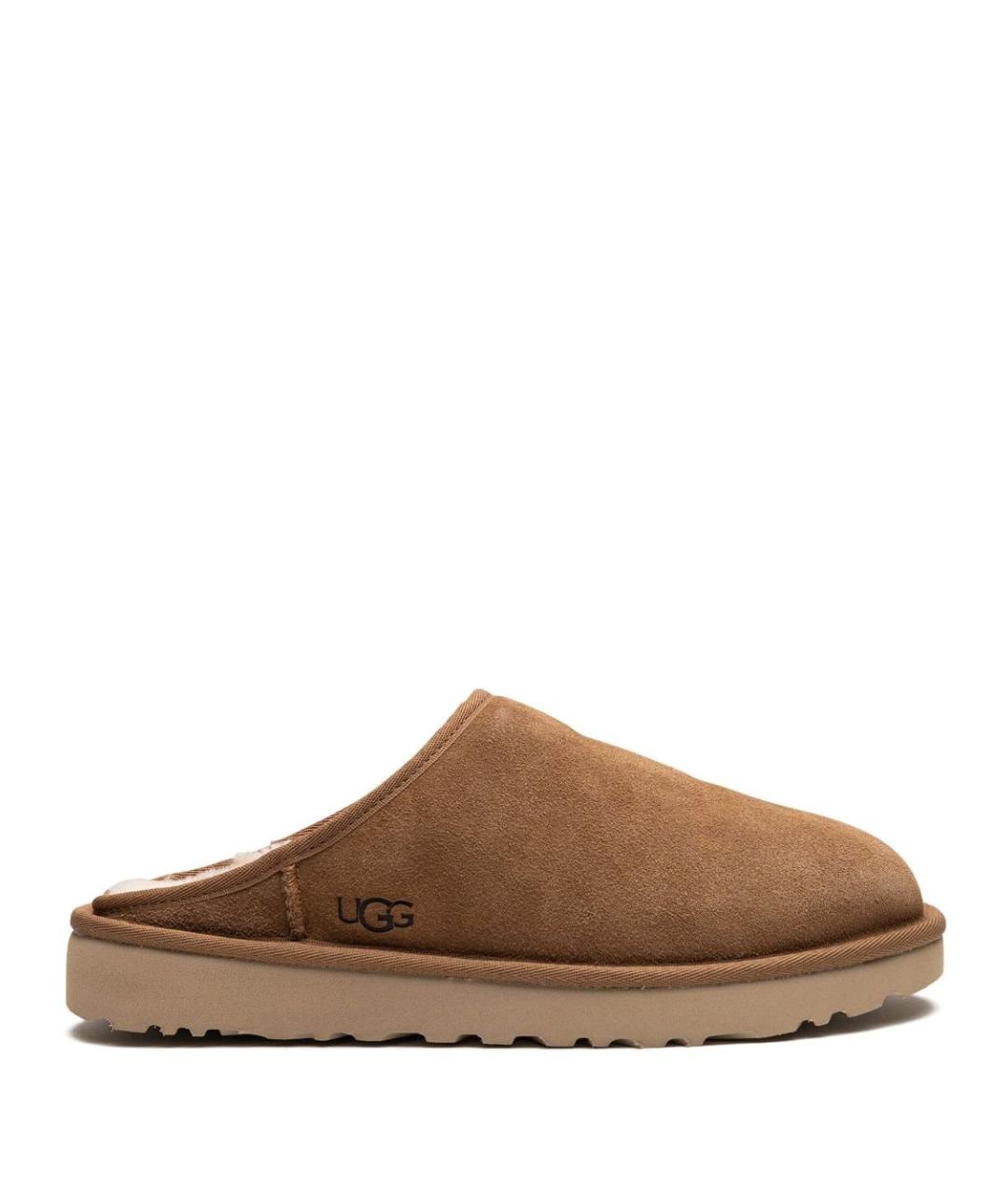 UGG AUSTRALIA Коричневые замшевые шлепанцы, фото 1