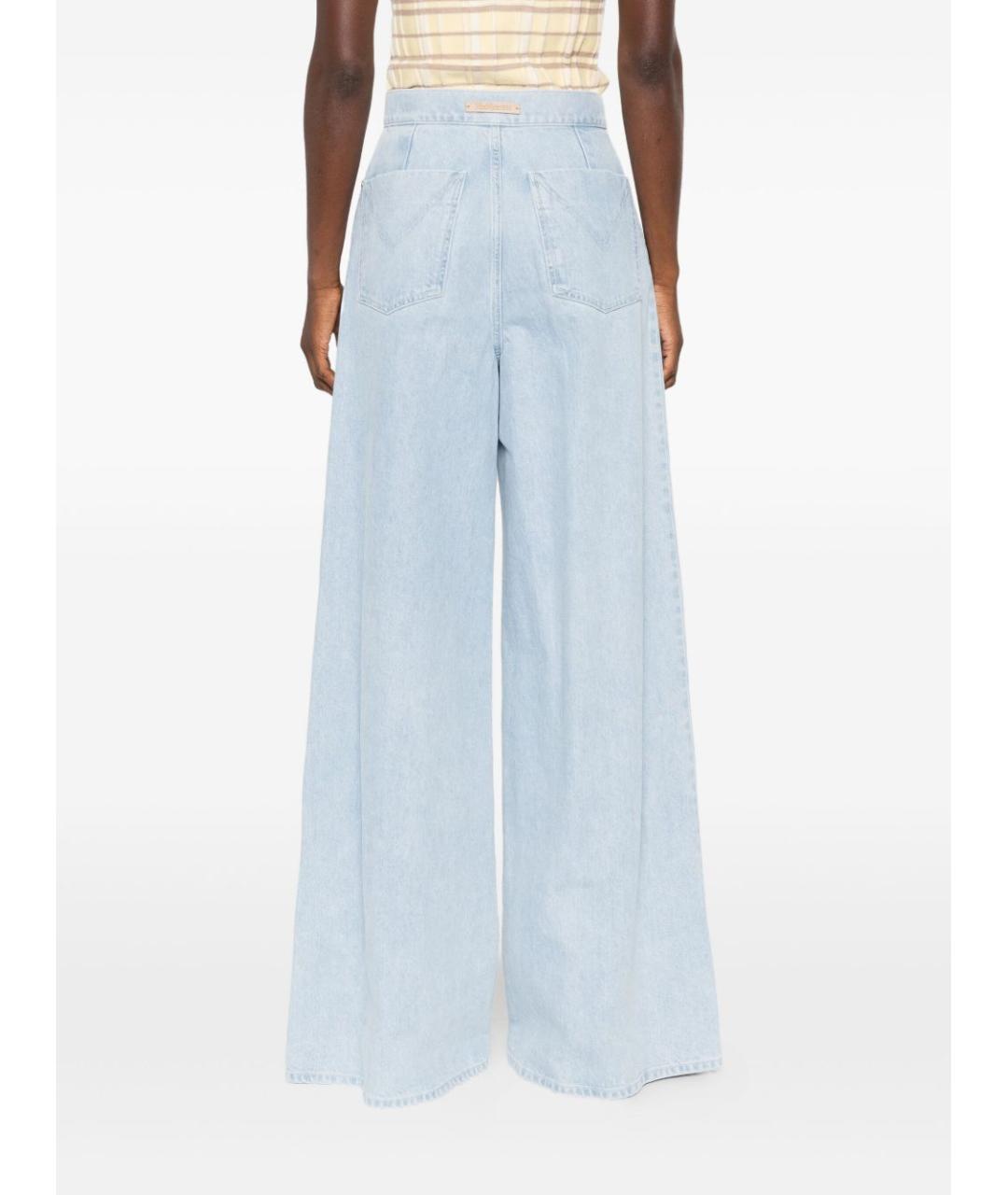 MAX MARA Голубые прямые джинсы, фото 2