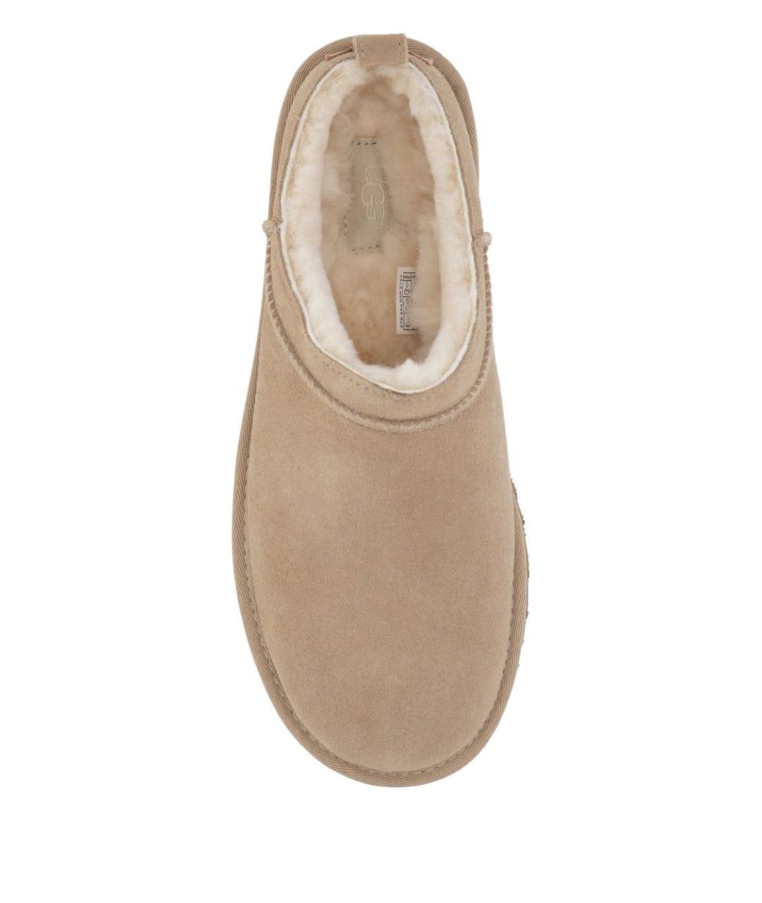 UGG AUSTRALIA Бежевые замшевые сабо, фото 4