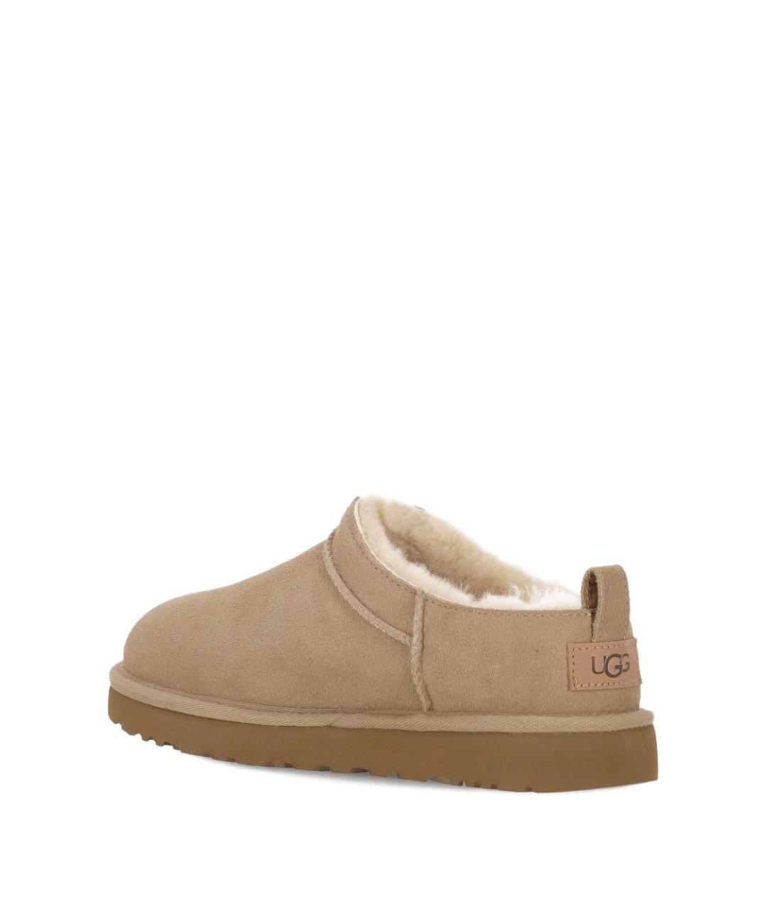 UGG AUSTRALIA Бежевые замшевые сабо, фото 3