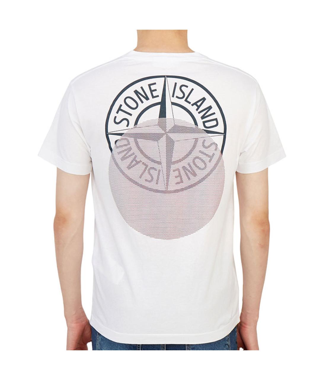 STONE ISLAND Белая футболка, фото 4