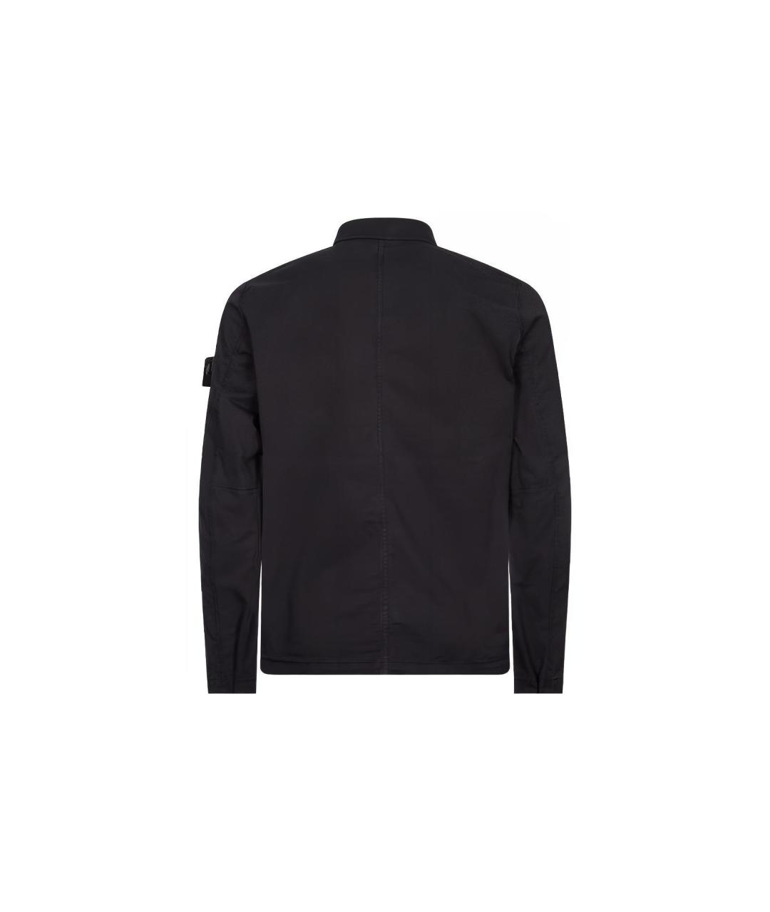 STONE ISLAND Темно-синяя хлопковая куртка, фото 2