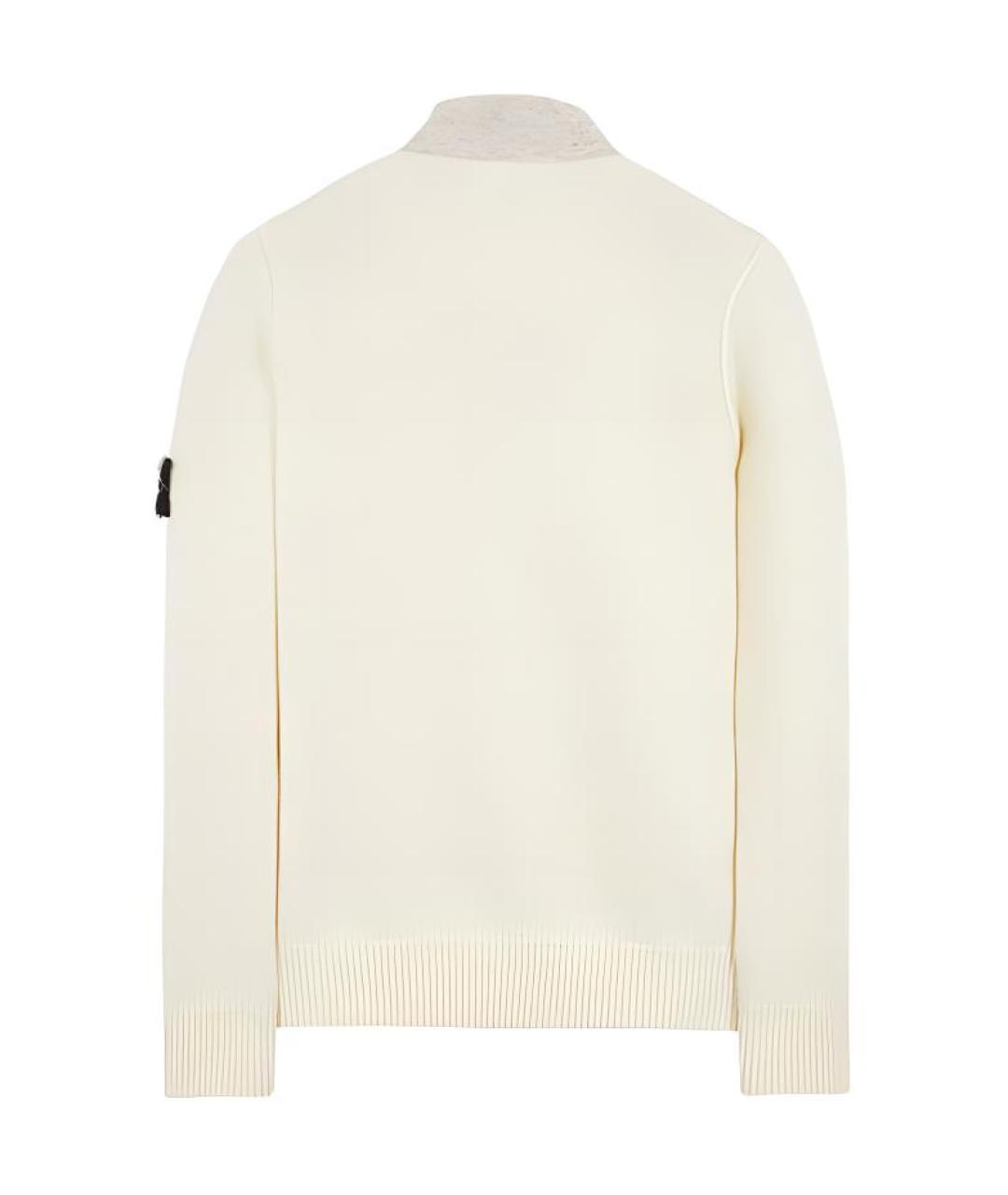 STONE ISLAND Бежевый шерстяной джемпер / свитер, фото 2