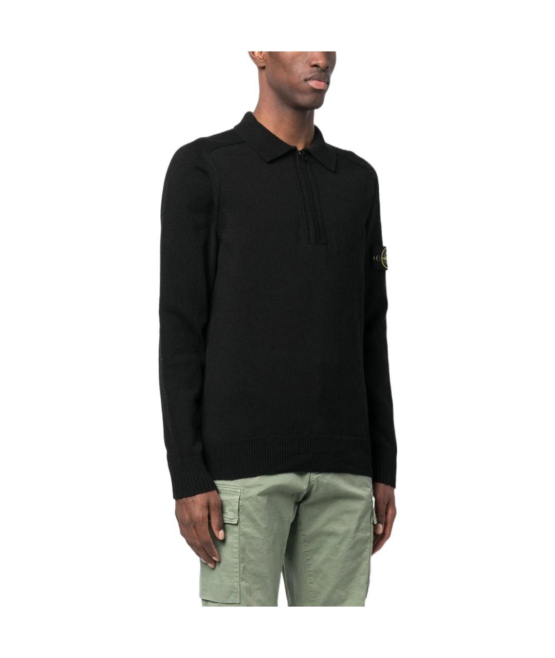 STONE ISLAND Черный джемпер / свитер, фото 4