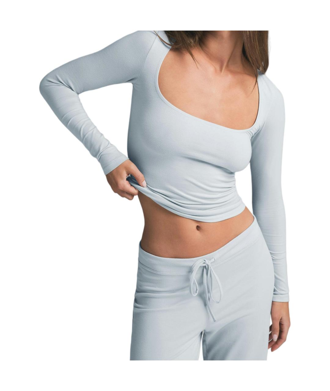 SKIMS Голубые прямые брюки, фото 2