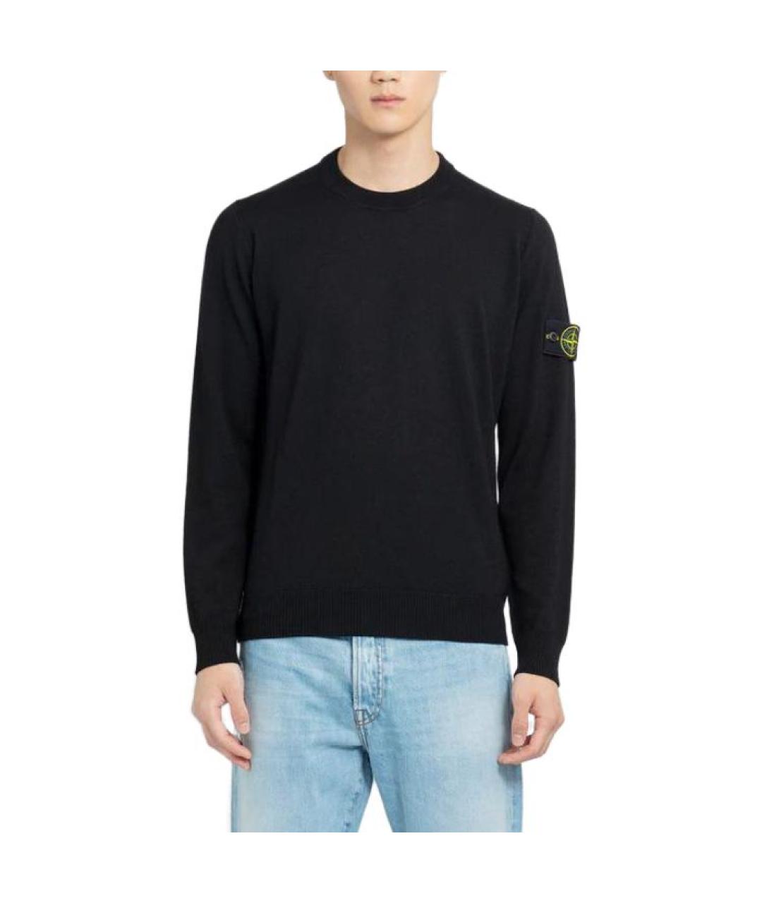 STONE ISLAND Черный джемпер / свитер, фото 2