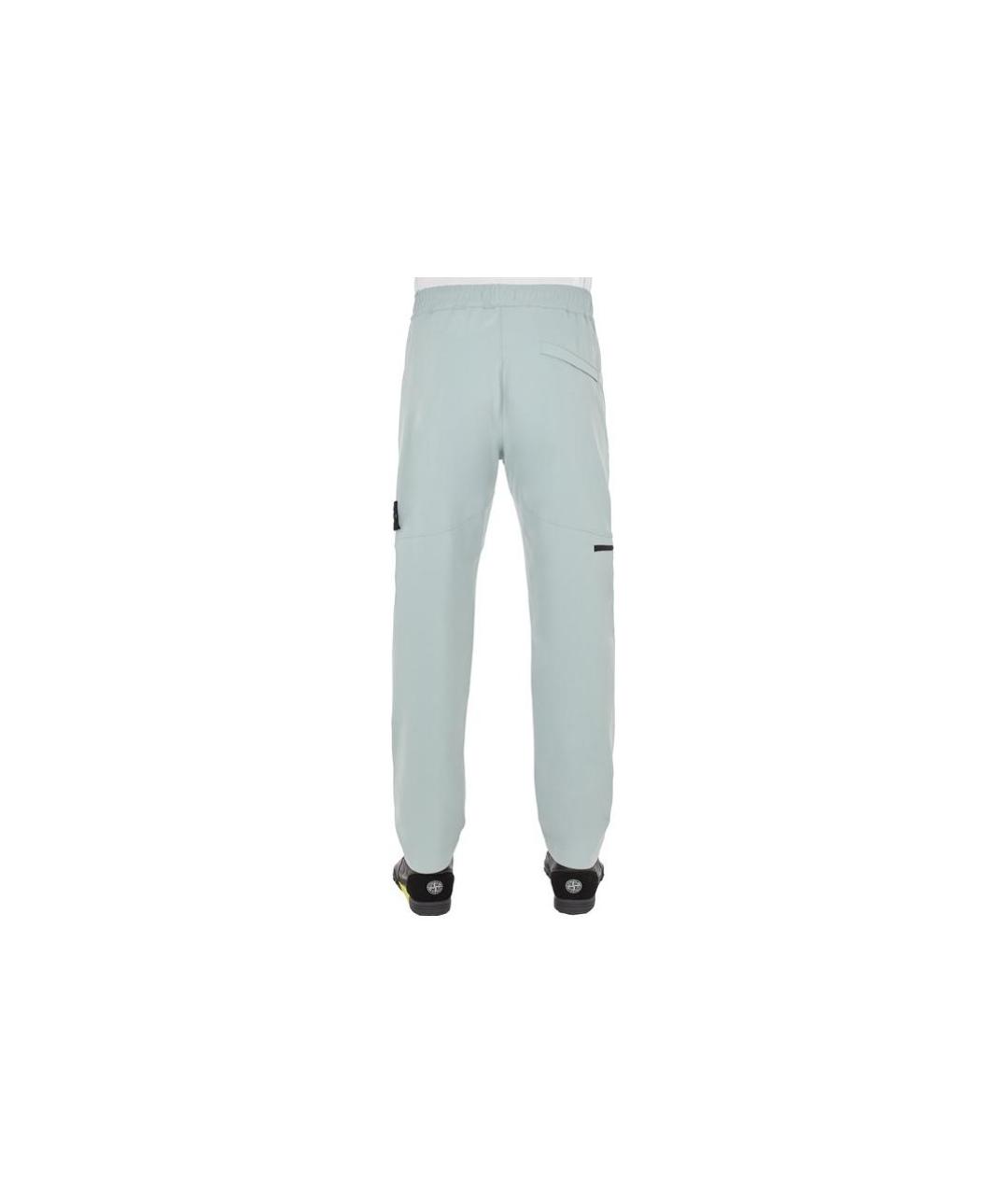STONE ISLAND Голубые повседневные брюки, фото 2