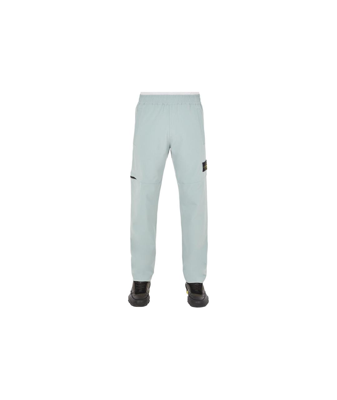 STONE ISLAND Голубые повседневные брюки, фото 6