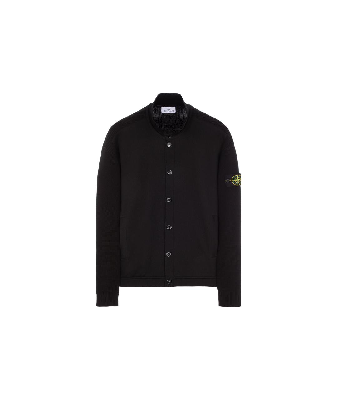 STONE ISLAND Черный кардиган, фото 1