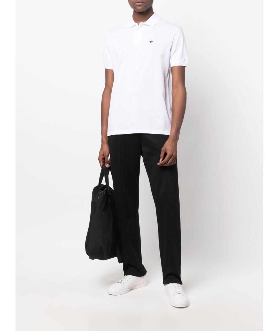 EMPORIO ARMANI Белая хлопковая футболка, фото 5
