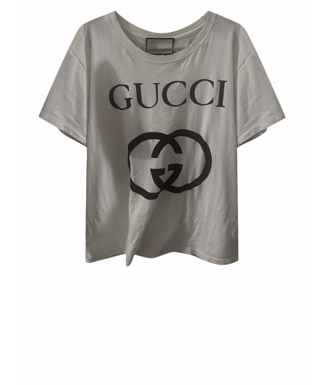 GUCCI Белая хлопковая футболка, фото 1