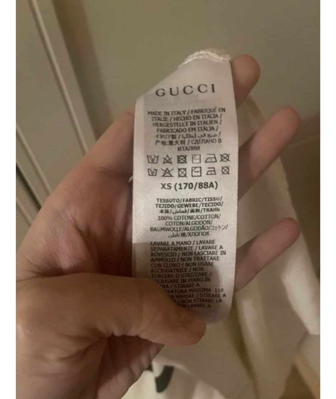 GUCCI Белая хлопковая футболка, фото 2