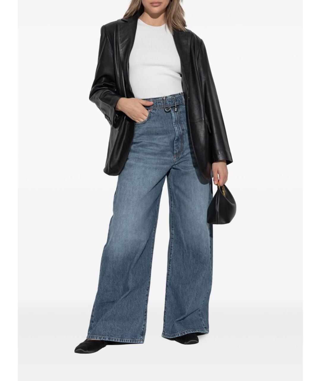 SPORTMAX Синие прямые джинсы, фото 4