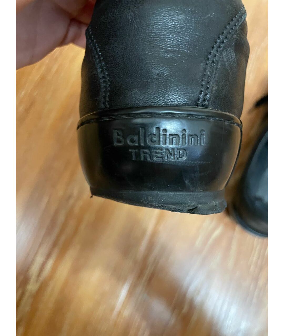 BALDININI Черные кожаные кроссовки, фото 5