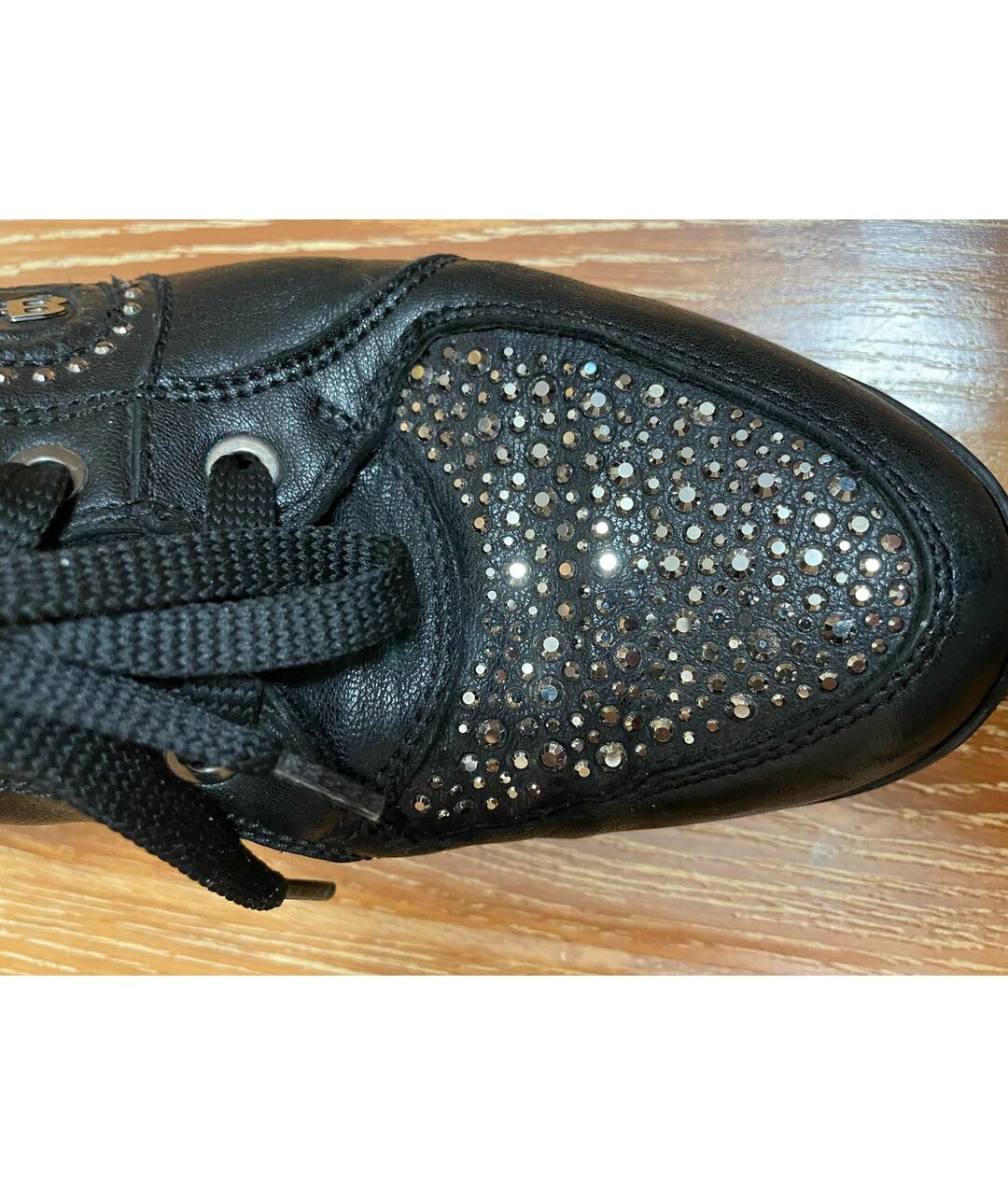 BALDININI Черные кожаные кроссовки, фото 6